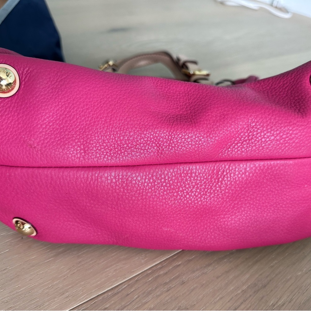 Michael Kors Fuchsia Leather Satchel - Picture 2 of 4
